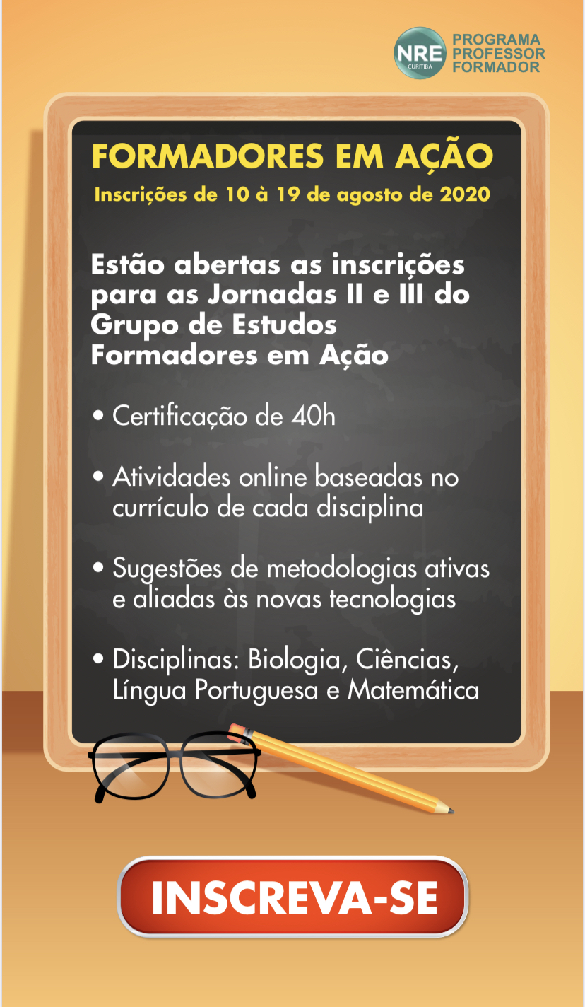 Formadores inscrevam-se 