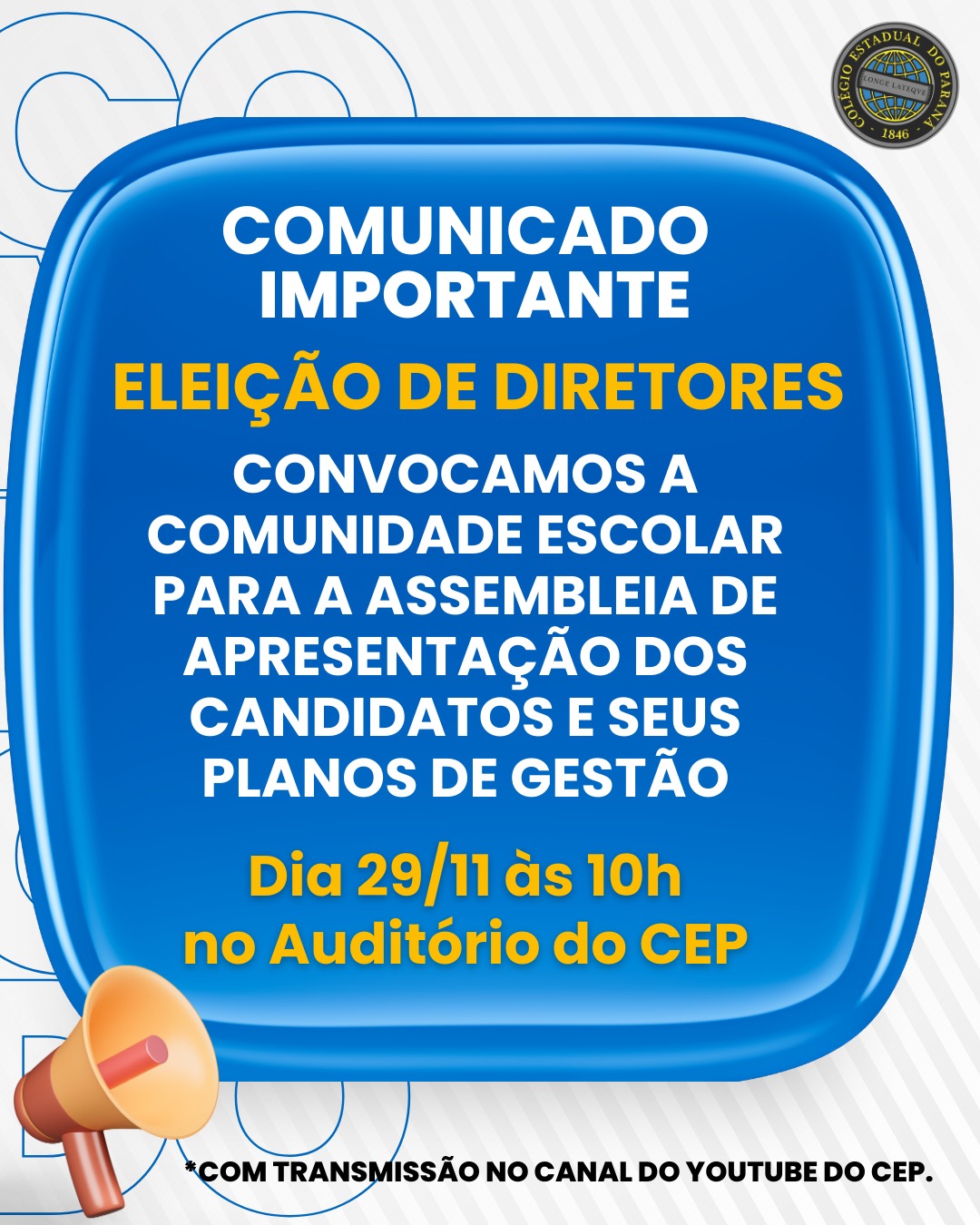 Card com a data de 29/11