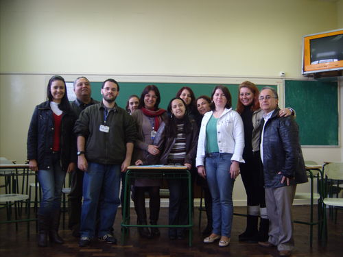 Grupo de docentes de Sociologia e Geografia durante a Semana Pedagógica