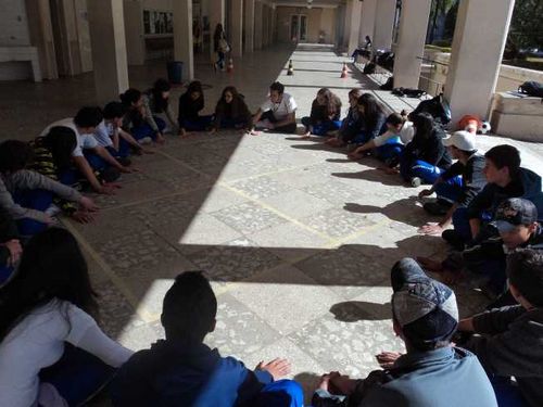 Alunos do curso de TE durante atividade lúdica