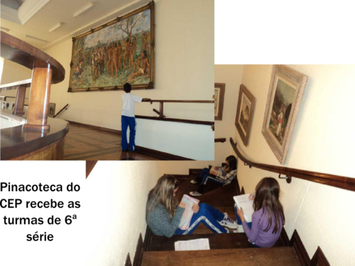 Estudantes visitam a pinacoteca do CEP