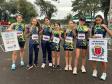 equipes de atletismo feminino e masculino do CEP na primeira prova do Circuito Infantil de Corridas de Rua de Curitiba