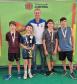 estudantes atletas do CEP em premiação nos Jogos das Escolas Públicas de Curitiba