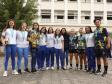 Equipe de futsal feminino do CEP posa para foto