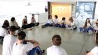 Estudantes do ensino médio nas dependências do Museu Oscar Niemeyer