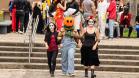 Estudantes no evento Día de los Muertos