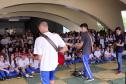 O grupo musical da Escolinha de Arte e a banda convidada do Grêmio Estudantil do Colégio Estadual do Paraná (GECEP) estão colecionando elogios, arrancando aplausos e conquistando à plateia presente nos eventos da programação que comemora, neste ano, o aniversário do CEP. 