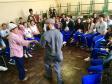 A cena apresentada no CEP-CEP é baseada no conto da escritora nordestina Maria Valéria Rezende. Após a performance, os artistas e sua equipe de produção conversaram com os estudantes sobre literatura, teatro e o papel social do artista.