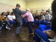 A cena apresentada no CEP-CEP é baseada no conto da escritora nordestina Maria Valéria Rezende. Após a performance, os artistas e sua equipe de produção conversaram com os estudantes sobre literatura, teatro e o papel social do artista.