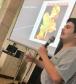 Na manhã desta segunda-feira (13), os estudantes conversaram com Yuri Riesemberg no hall de entrada do Colégio, onde ele falou sobre videodança e produções para o cinema.