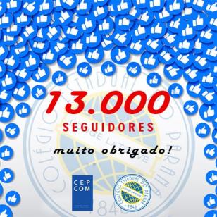 Sim! A página do Facebook do CEP superou a marca de 13 mil seguidores, neste domingo (21). Obrigado a todos os fans deste importante canal de comunicação do nosso Colégio! #cepcom #mídiasdigitais #páginadofacebook #facebook #13000 #cepgigante #colégioestadualdoparaná  responsáveis: @zzzaccc @afonsohv #macielpaludo #maiconmadeira
