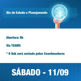 DIA DE ESTUDO E PLANEJAMENTO - 11/09/2021