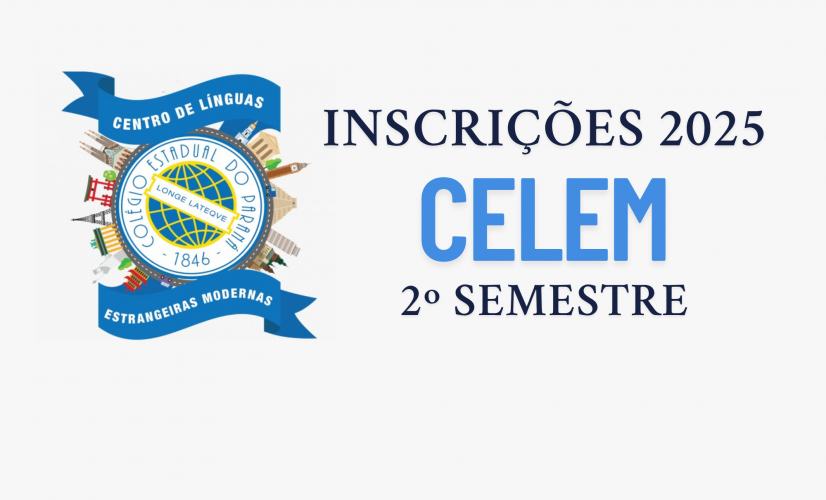 Cartaz de inscrições abertas para o Celem