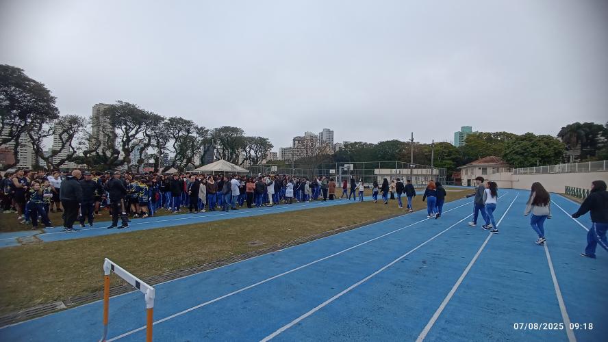 exercício de simulação de esvaziamento do prédio do CEP