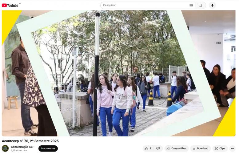 Acontecep, no canal do CEP no YouTube