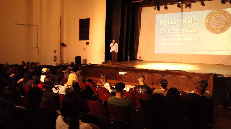 Palestra de orientação sobre os cursos técnicos subsequentes