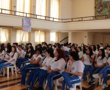 Apresentação do programa de intercâmbio Ganhando ao Mundo, aos estudantes do CEP