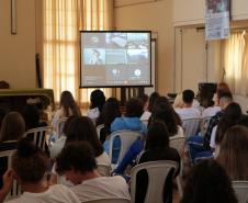 Apresentação do programa de intercâmbio Ganhando ao Mundo, aos estudantes do CEP