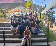 estudantes do técnico em edificações no expo deconcrete