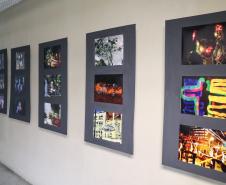 Trabalhos artísticos de estudantes, em exposição