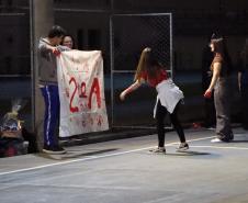 Estudantes no Interclasse de futsal