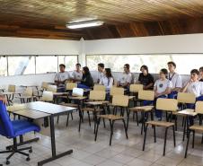 Estudantes no Observatório Astronômico do CEP