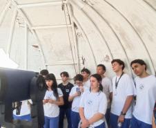 Estudantes no Observatório Astronômico do CEP