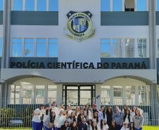 Turma do Prótese Dentária em visita técnica ao Museu Paranaense de Ciências Forenses