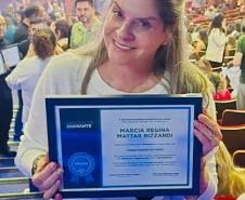 Docentes e diretora-geral do CEP, na solenidade do Fala, estudante!