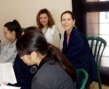 Diretora Geral do CEP, Tânia Maria Acco, e a professora Márcia Lanzarini, da disciplina de Língua Portuguesa.