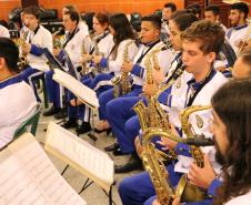 Apresentação da banda Sinfônica Bento Mossurunga no Instituto de Educação do Paraná