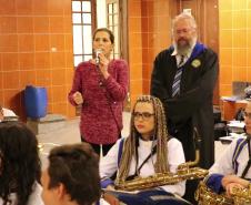 Apresentação da banda Sinfônica Bento Mossurunga no Instituto de Educação do Paraná