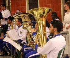 Apresentação da banda Sinfônica Bento Mossurunga no Instituto de Educação do Paraná