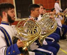 Apresentação da banda Sinfônica Bento Mossurunga no Instituto de Educação do Paraná