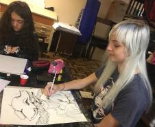 “Gosto muito desta técnica que hoje faço com muita satisfação”, disse a estudante Nicole Rabelo Rockes, 14 anos.