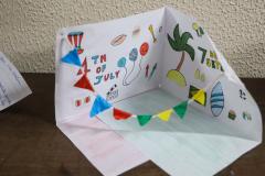 Trabalhos artísticos de estudantes, em exposição