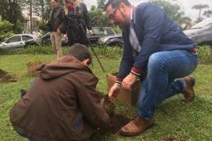 No início da tarde desta segunda-feira (23), os estudantes acompanhados pelas equipes gestora e pedagógica, e por representantes da Secretária de Estado da Educação do Paraná (SEED), plantaram algumas mudas de árvores no pátio da instituição de educação mais antiga do Estado.