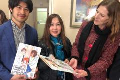 Tânia ainda presenteou os visitantes com uma edição do livro Sedução da Linguagem Poética, e também com o exemplar da primeira edição da Revista do CEP em Histórias em Quadrinhos.