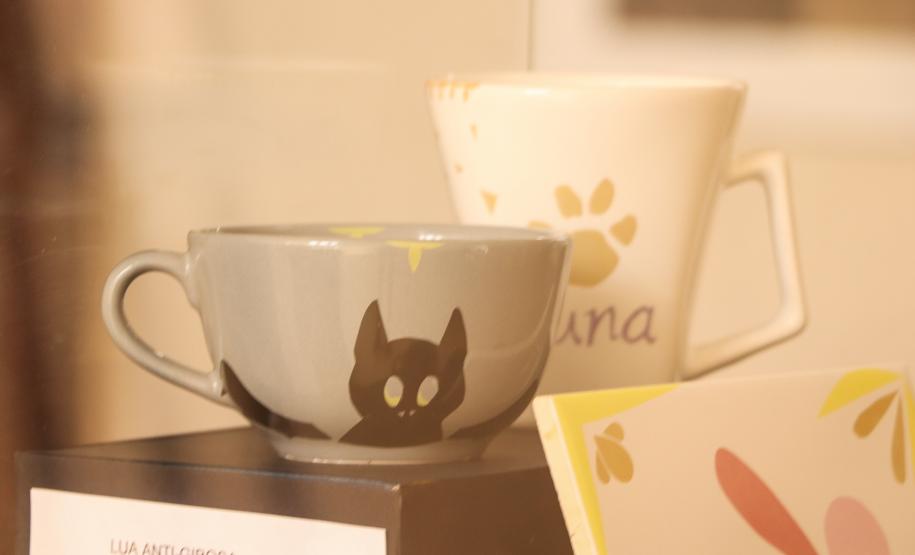 Peças em exposição na mostra dos modulados de Decalque em Porcelana e de Mosaico