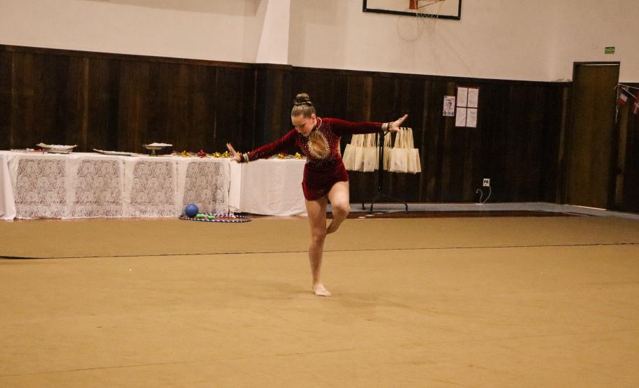 Ginastas do CEP na apresentação do Ginástica de Gala
