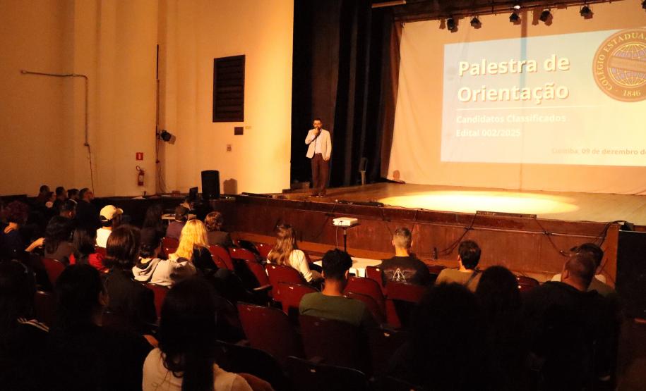 Palestra de orientação sobre os cursos técnicos subsequentes
