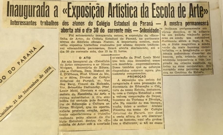 acervo 5 Os estudantes de restauração estão montando um livro que vai resgatar a história da Escolinha de Arte do Colégio Estadual do Paraná (CEP), fundada em e de junho de 1957.