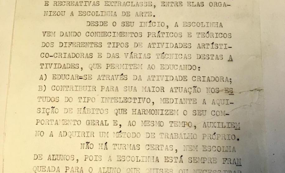 acervo 6 Os estudantes de restauração estão montando um livro que vai resgatar a história da Escolinha de Arte do Colégio Estadual do Paraná (CEP), fundada em e de junho de 1957.