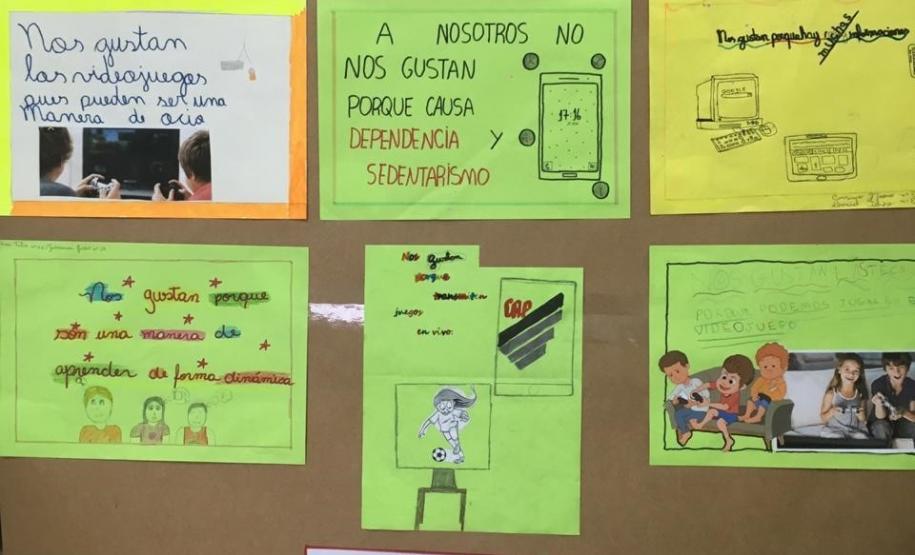 O uso das novas tecnologias foi o tema escolhido nas aulas de Língua Espanhola para promover o debate e a reflexão entre os alunos e alunas do 7° ano do Ensino Fundamental do Colégio Estadual do Paraná. Os estudantes concluíram suas atividades com a apresentação de suas ideias colocadas em cartazes, que foram fixados em murais disponibilizados no corredor do Colégio do prédio central (CEP-CEP).