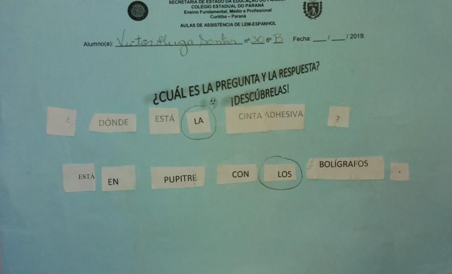 Com brincadeiras e atividades lúdicas, as Aulas de Assistência de Língua Espanhola Moderna (LEM) estão bem mais divertidas no Colégio Estadual do Paraná (CEP).