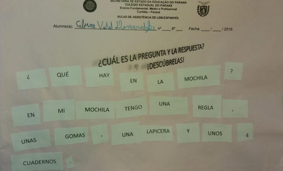 Com brincadeiras e atividades lúdicas, as Aulas de Assistência de Língua Espanhola Moderna (LEM) estão bem mais divertidas no Colégio Estadual do Paraná (CEP).