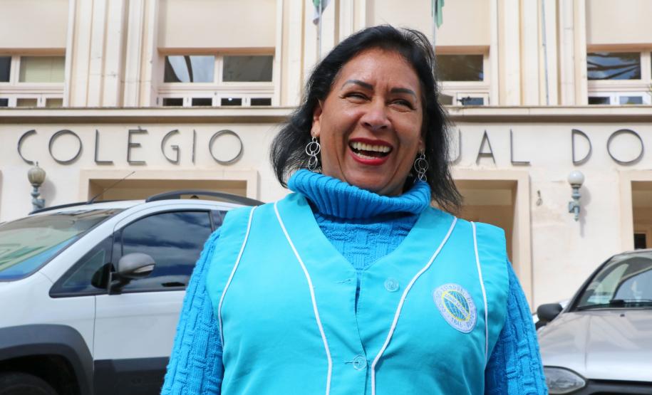 A agente Rosa Cardoso Ventura conta que trabalha no CEP há 23 anos. Ela conta que o Colégio é a extensão da sua própria casa.