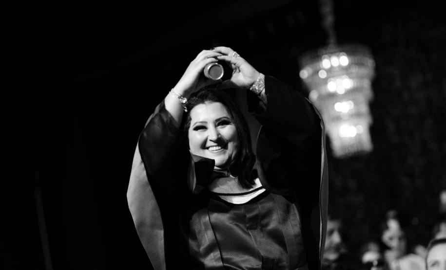 Estudantes do Colégio Estadual do Paraná (CEP), que concluíram a última etapa da formação em Cursos Técnicos Subsequentes do Ensino Profissional, participaram na quinta-feira (5) da cerimônia de Colação de Grau realizada no Teatro Marista Santa Maria, em Curitiba.