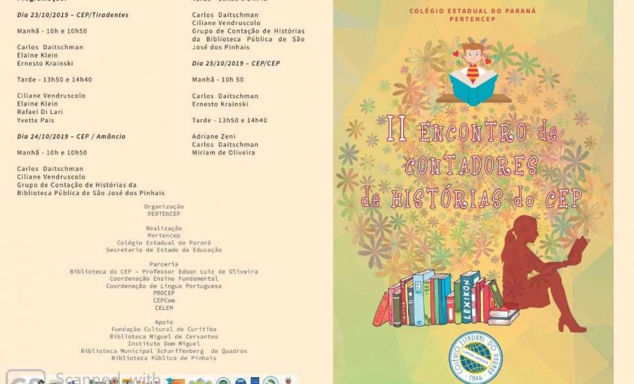 Foto 7 De 23 a 25 de outubro, a semana foi de muita contação de histórias nas unidades de atendimento do Colégio Estadual do Paraná (CEP). A ação coordenada pelo Pertencep, que desenvolve a história e o pertencimento da comunidade estudantil pela divulgação da memória material e imaterial do Colégio, foi apresentada aos estudantes nas unidades de atendimento do CEP-Tiradentes, CEP-Amâncio e também no CEP-CEP.