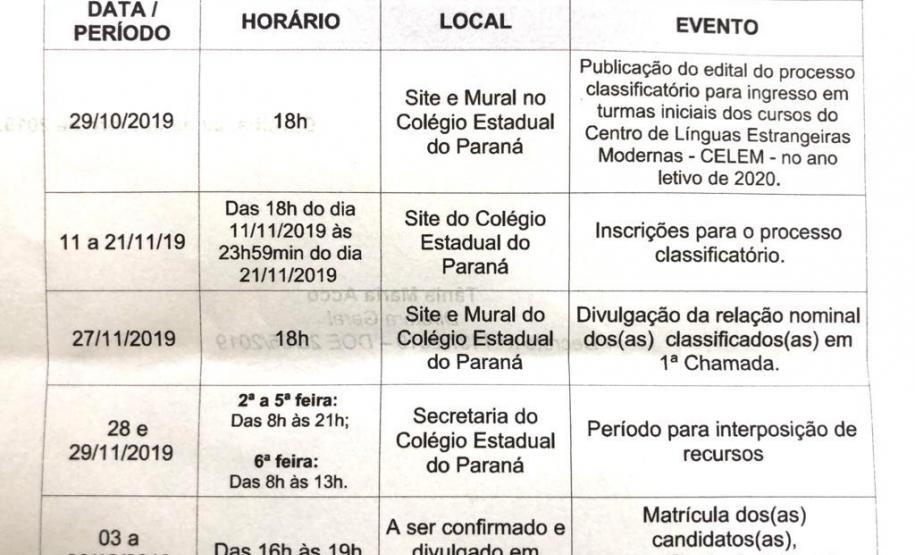 Foto 2 Também é imprescindível que o candidato leia com atenção o Edital já publicado, para se certificar das informações detalhadas sobre: o curso pretendido; o número de vagas, o sistema de classificação; as datas para inscrições, resultados, chamadas complementares e recursos; a documentação exigida para realizar a matrícula. Para isso, os interessados devem acompanhar o cronograma do Processo Classificatório.
